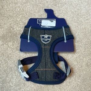 🎪 NWT Hugo and Hudson extra small, gray, black, navy orange tweed dog harness